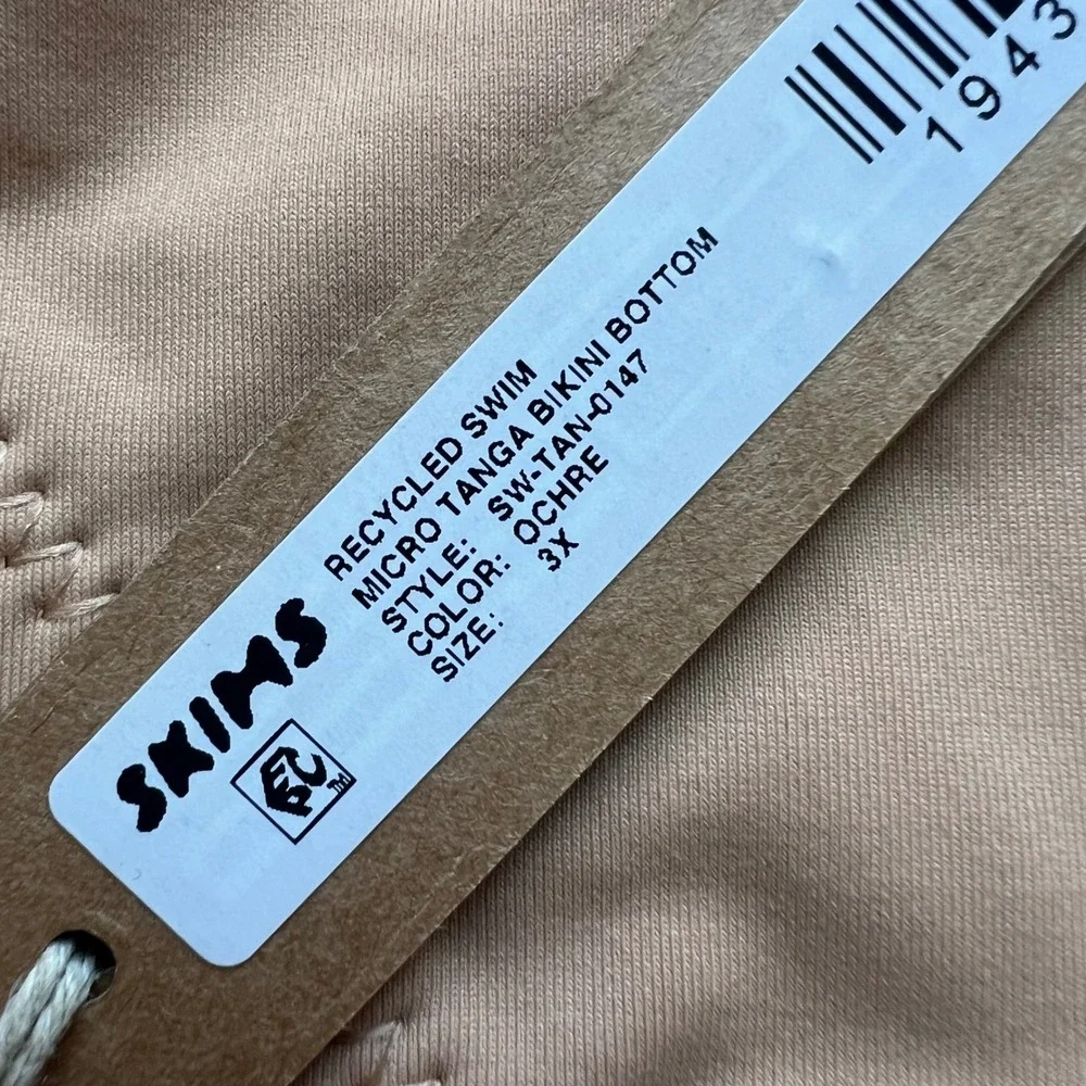 Skims Recycled Swim Micro Tanga Bikini Bottom Ochre SW-TAN-0147 Plus Size 3X NWT